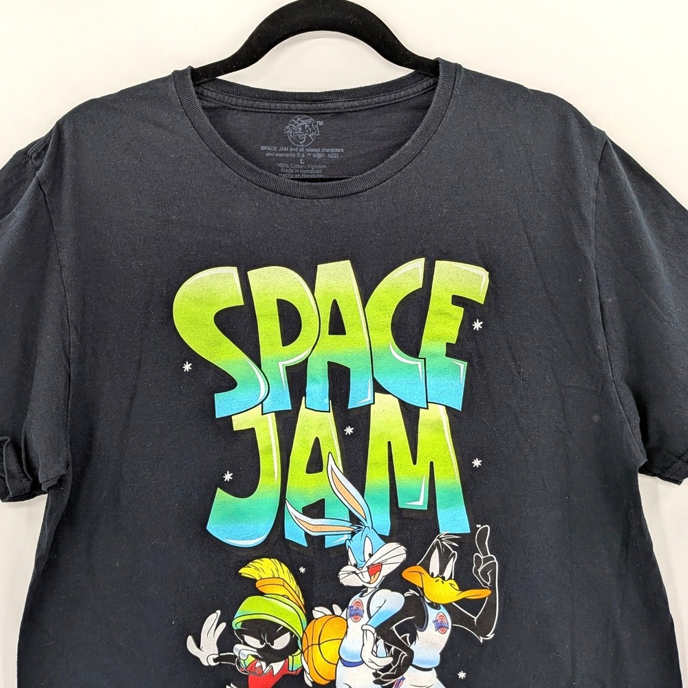Space Jam Looney Tunes Graphic T-Shirt Black‎ Size L - Picture 5 of 9